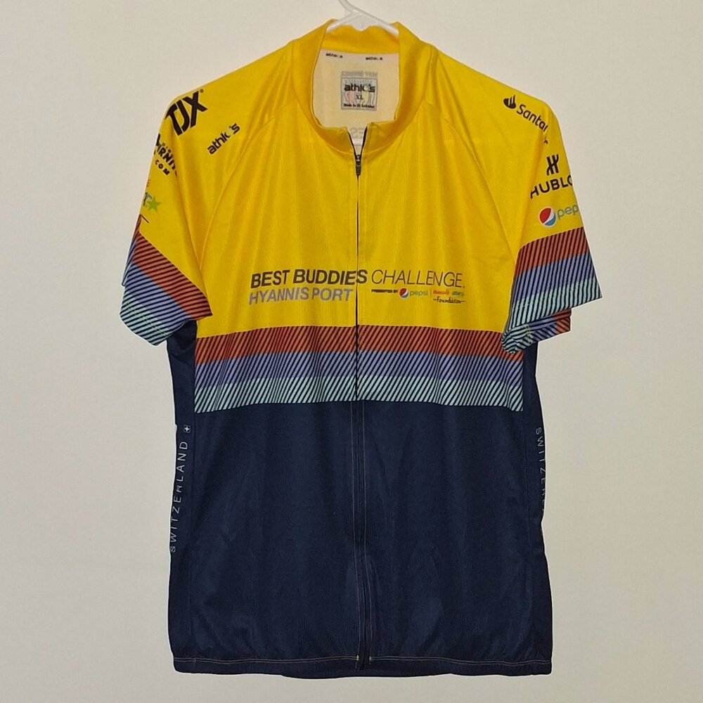 Athlos Best Buddies Hyannisport MA Keith Haring Cycling Bicycle Shirt Size XL